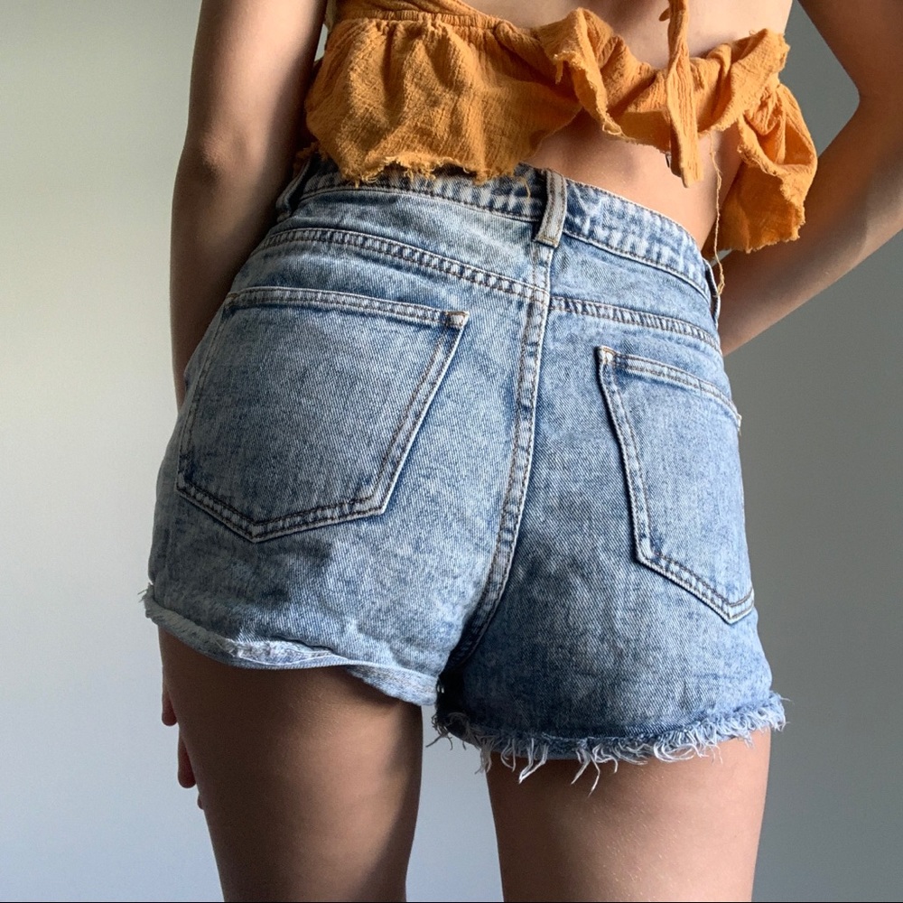 Bullhead passing mom jean shorts high waisted